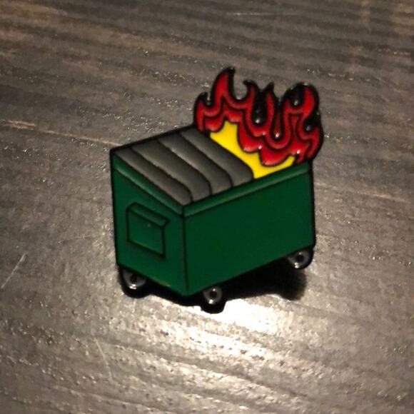 Dumpster Fire Pin Brooch - Picture 1 of 2